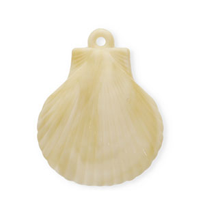 Acrylic charms shell Beige-Brown-White