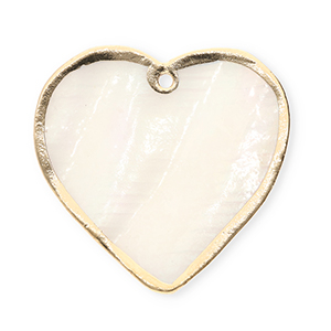 Shell pendants specials heart White-Gold