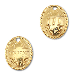 Stainless Steel Charm Angelnumbers 111 Intuition Gold Gold Approx 16X13Mm 22Mm