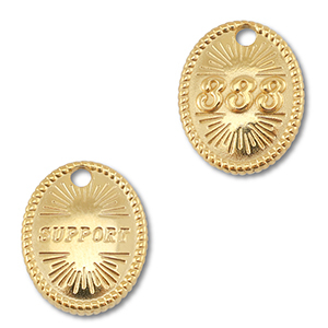 Stainless Steel Charm Angelnumbers 333 Support Gold Gold Approx 16X13Mm 22Mm