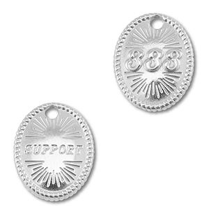 Stainless Steel Charm Angelnumbers 333 Support Silver Silver Approx 16X13Mm 22Mm