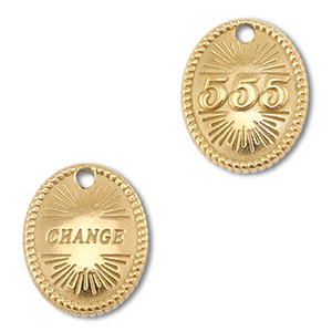 Stainless Steel Charm Angelnumbers 555 Change Gold Gold Approx 16X13Mm 22Mm