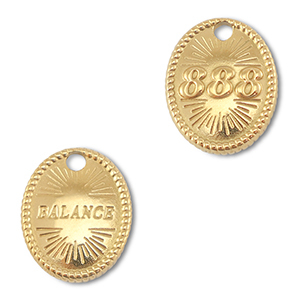 Stainless Steel Charm Angelnumbers 888 Balance Gold Gold Approx 16X13Mm 22Mm