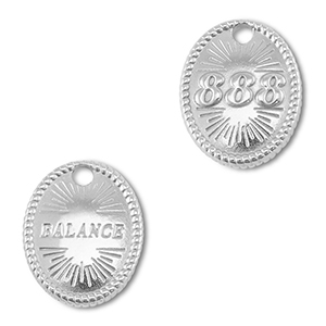 Stainless Steel Charm Angelnumbers 888 Balance Silver Silver Approx 16X13Mm 22Mm