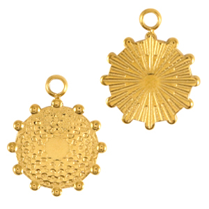Stainless Steel Charms 13Mm Gold Gold Approx 13X16Mm 18Mm