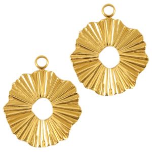 Stainless Steel Charms 17Mm Gold Gold Approx 17X20Mm 19Mm