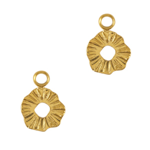 Stainless Steel Charms 8Mm Gold Gold Approx 8X11Mm 2Mm