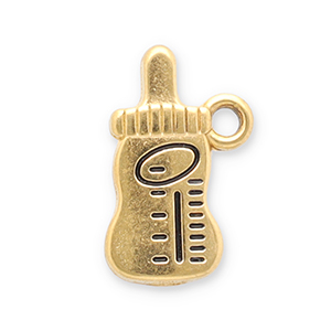 Stainless Steel Charms Baby Bottle Gold Black Gold Black Approx 165X10Mm 18Mm
