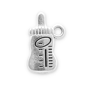 Stainless Steel Charms Baby Bottle Silver Black Silver Black Approx 165X10Mm 18Mm