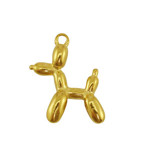 Stainless Steel Charms Balloon Dog Gold Gold Approx 19X14Mm 15Mm