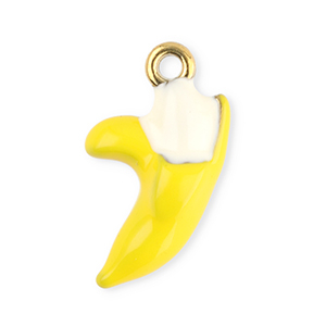 Stainless Steel Charms Banana Yellow White Yellow White Approx 185X105Mm 16Mm