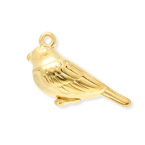 Stainless Steel Charms Bird Gold Gold Approx 125X205Mm 13Mm