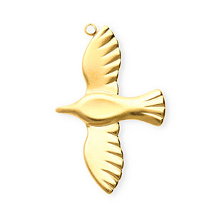 Stainless Steel Charms Bird Gold Gold Approx 385X245Mm 19Mm