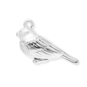 Stainless Steel Charms Bird Silver Silver Approx 125X205Mm 13Mm