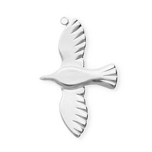 Stainless Steel Charms Bird Silver Silver Approx 385X245Mm 19Mm