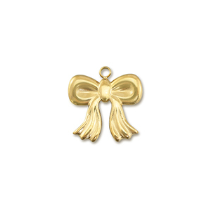 Stainless Steel Charms Bow Gold Gold Approx 15X16Mm 12Mm