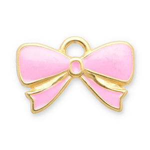 Stainless Steel Charms Bow Gold Pink Gold Pink Approx 12X19Mm 2Mm
