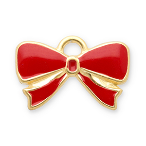 Stainless Steel Charms Bow Gold Red Gold Red Approx 12X19Mm 2Mm