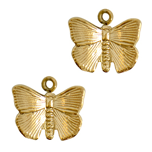 Stainless Steel Charms Butterfly Gold Gold Approx 13X12Mm 13Mm
