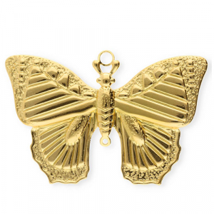 Stainless Steel Charms Butterfly Gold Gold Approx 395X595Mm 36Mm