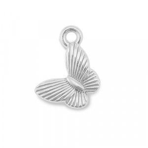 Stainless Steel Charms Butterfly Silver Silver Approx 15X19Mm 24Mm