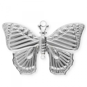 Stainless Steel Charms Butterfly Silver Silver Approx 395X595Mm 36Mm