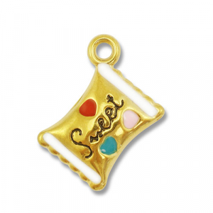 Stainless Steel Charms Candy Gold Gold Approx 16X13Mm 2Mm