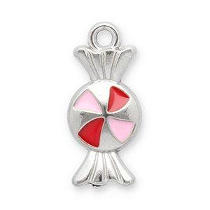 Stainless Steel Charms Candy Silver Red Pink Silver Red Pink Approx 175X8Mm 16Mm