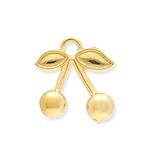 Stainless Steel Charms Cherries Gold Gold Approx 15X145Mm 22Mm