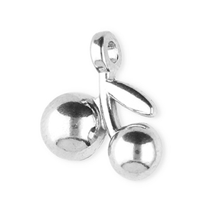 Stainless Steel Charms Cherries Silver Silver Approx 12X105Mm 16Mm