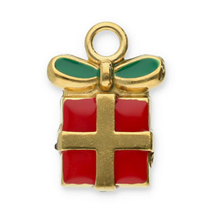 Stainless Steel Charms Christmas Gift Gold Red Green Gold Red Green Approx 195X135Mm 29Mm