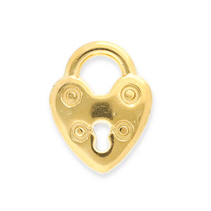 Stainless Steel Charms Clasp Heart Gold Gold Approx 195X155Mm 55Mm