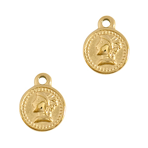 Stainless Steel Charms Coin Gold Gold Approx 11X8Mm 14Mm
