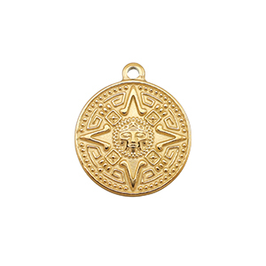 Stainless Steel Charms Compass Gold Gold Approx 235X205Mm 2Mm
