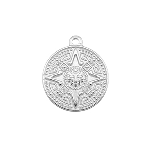 Stainless Steel Charms Compass Silver Silver Approx 235X205Mm 2Mm