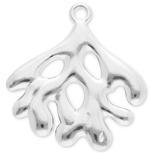 Stainless Steel Charms Coral Silver Silver Approx 225X21Mm 19Mm