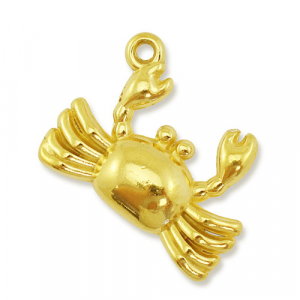 Stainless Steel Charms Crab Gold Gold Approx 14X18Mm 12Mm