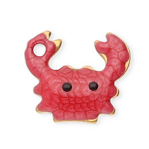 Stainless Steel Charms Crab Gold Red Black Gold Red Black Approx 115X115Mm 12Mm
