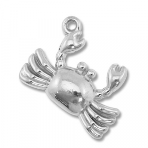 Stainless Steel Charms Crab Silver Silver Approx 14X18Mm 12Mm