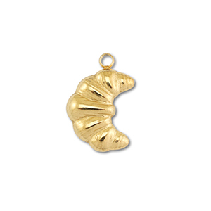 Stainless Steel Charms Croissant Gold Gold Approx 18X12Mm 2Mm
