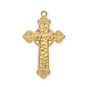 Stainless Steel Charms Cross Gold Gold Approx 355X215Mm 19Mm