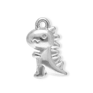 Stainless Steel Charms Dinosaur Silver Silver Approx 18X12Mm 17Mm