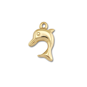 Stainless Steel Charms Dolphin Gold Gold Approx 20X13Mm 19Mm