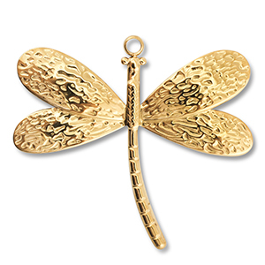 Stainless Steel Charms Dragonfly Gold Gold Approx 40X45Mm 27Mm