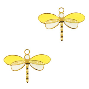 Stainless Steel Charms Dragonfly Gold Yellow Gold Yellow Approx 11X16Mm 13Mm
