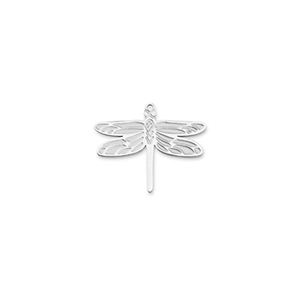 Stainless Steel Charms Dragonfly Silver Silver Approx 15X12Mm 08Mm