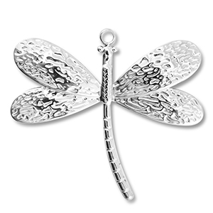 Stainless Steel Charms Dragonfly Silver Silver Approx 40X45Mm 27Mm