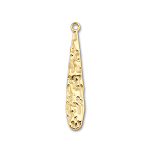 Stainless Steel Charms Drop Gold Gold Approx 25X4M 13Mm