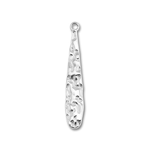 Stainless Steel Charms Drop Silver Silver Approx 25X4M 13Mm
