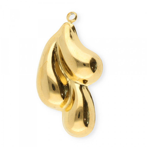 Stainless Steel Charms Drops Gold Gold Approx 32X18Mm 19Mm